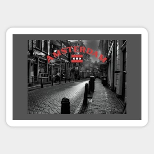 Amsterdam in Black and White Sticker